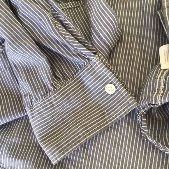 RAILS ELLA SLATE/WHITE PINSTRIPE BUTTON UP SHIRT WOMENS SIZE SMALL - Picture 13 of 13